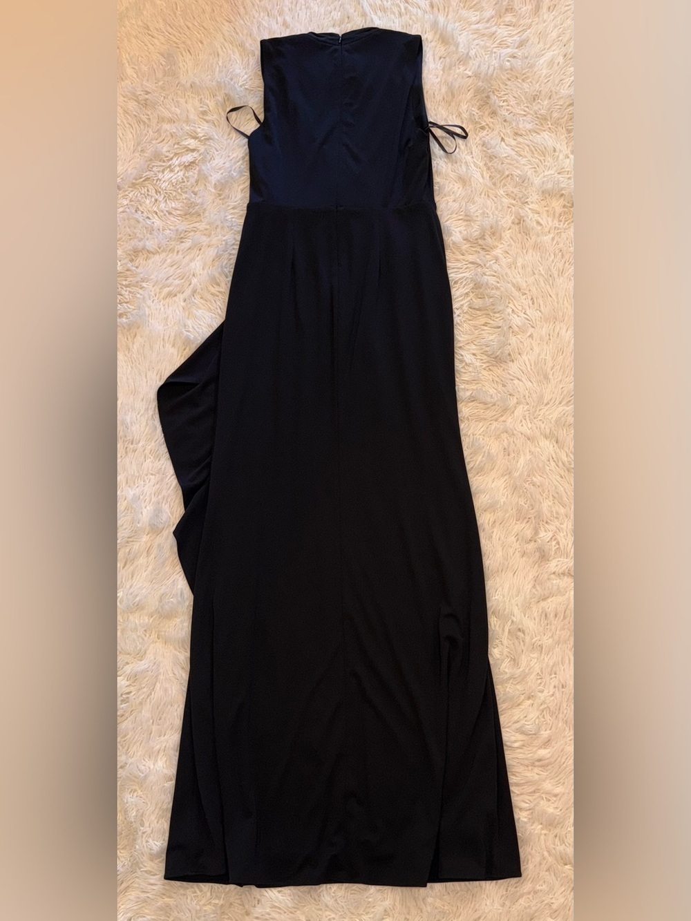 NEW Donna Karan New York Filament Jersey Wrap-Style Cocktail Black Dress Sz 6 - Picture 9 of 12